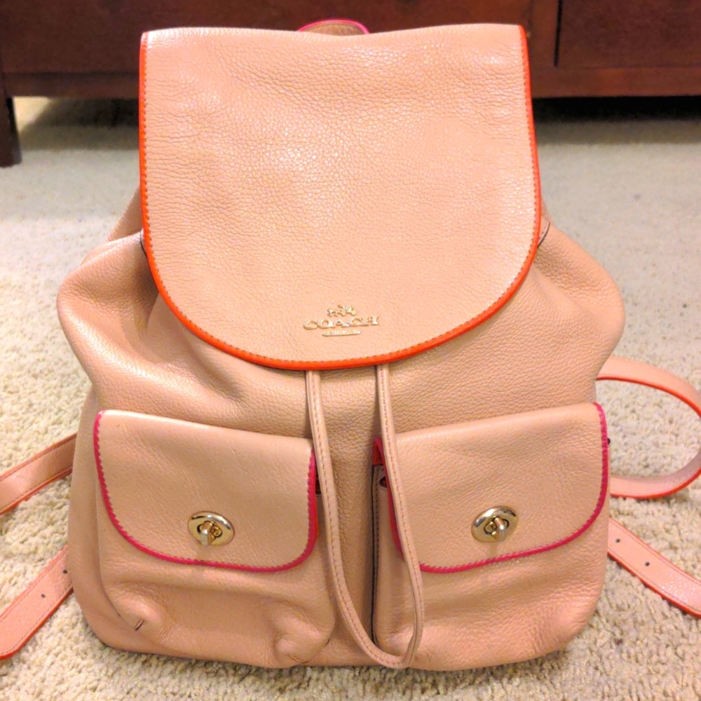 Coach Leather Backpack